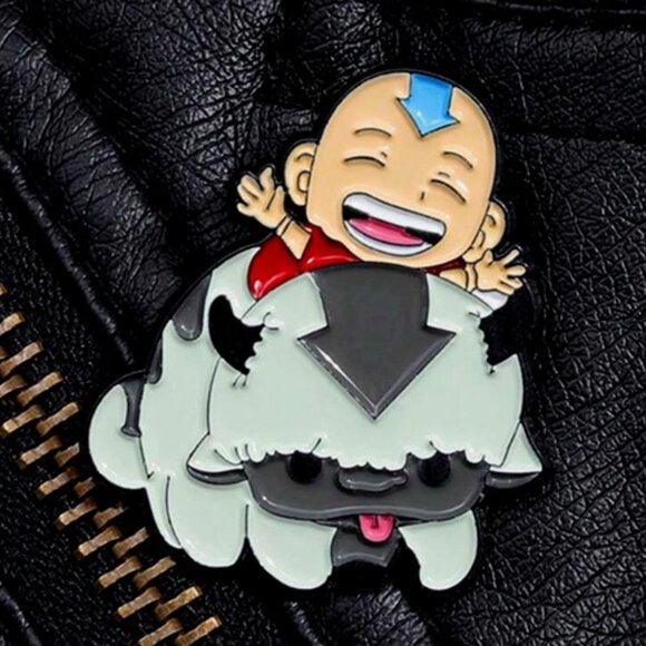 🆕 Ang & Appa Pin🔥🪨 🌊 Avatar: The Last Airbender - Picture 1 of 4